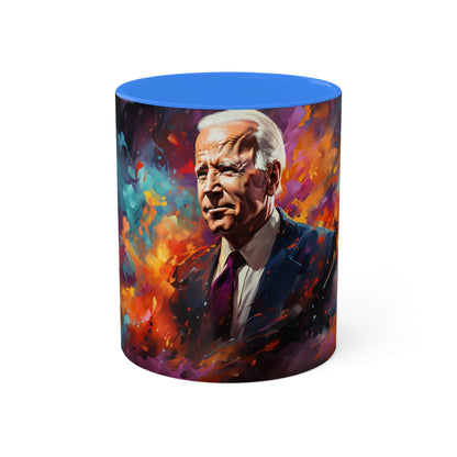 Bazooka Joe Biden 2024 Presidential Elections Coffee Mug - Two-Tone Custom Accent