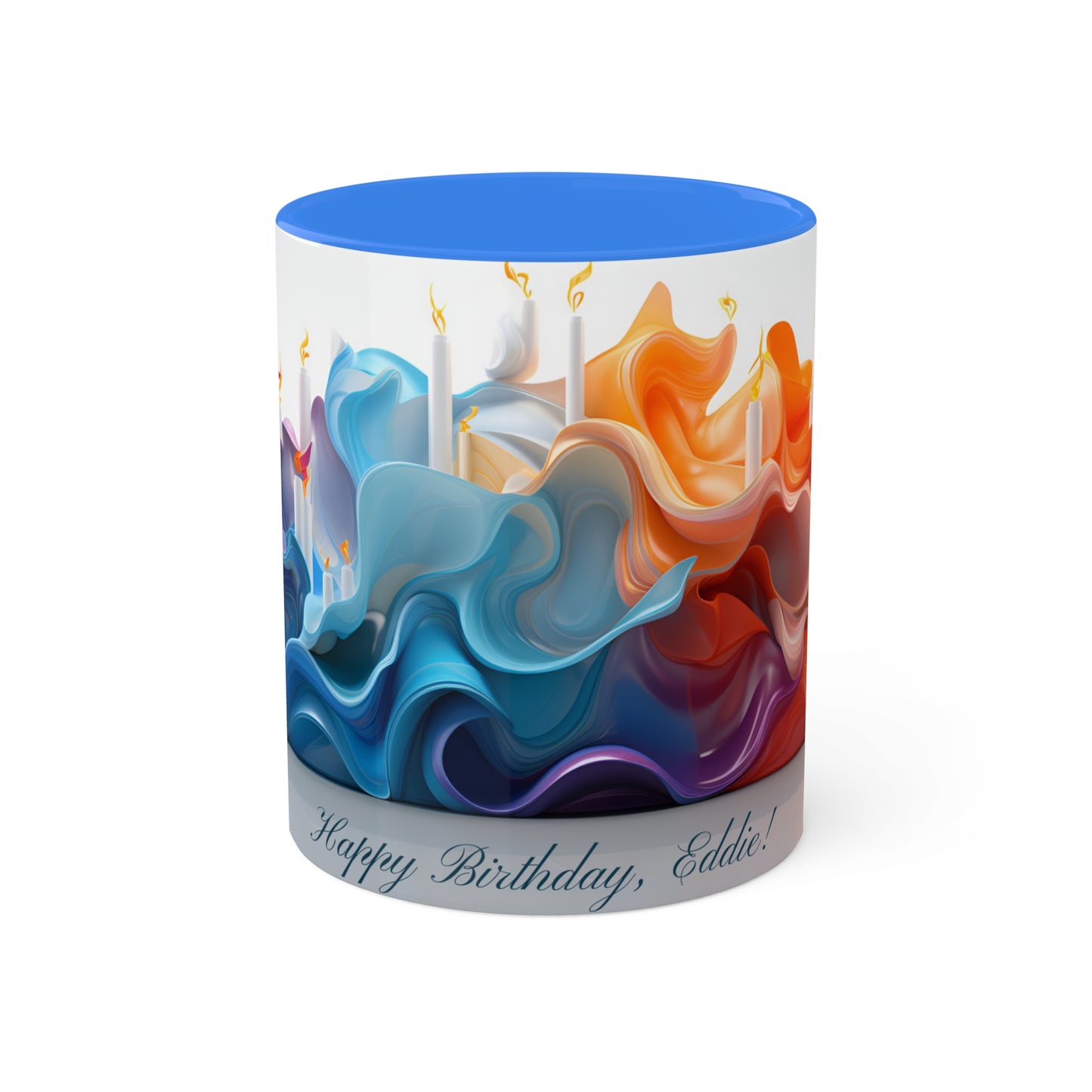 Personalized Happy Birthday Colorful Mugs, 11oz